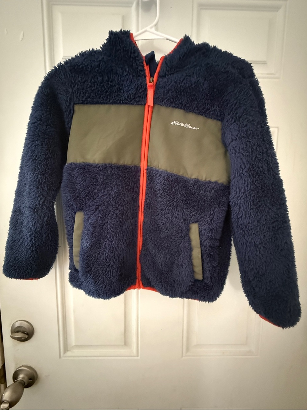 Boys Eddie Bauer Sherpa Colorblock Jacket Size S 7/8